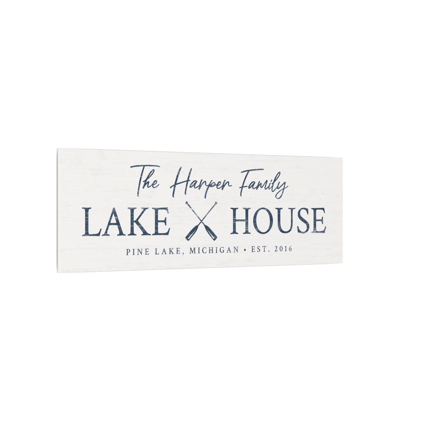 Custom Family Lake House - Canvas Wall Art