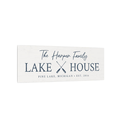 Custom Family Lake House - Canvas Wall Art