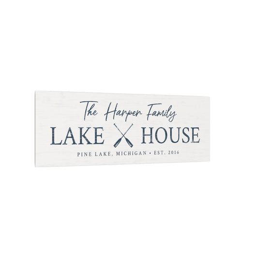 Custom Family Lake House - Canvas Wall Art