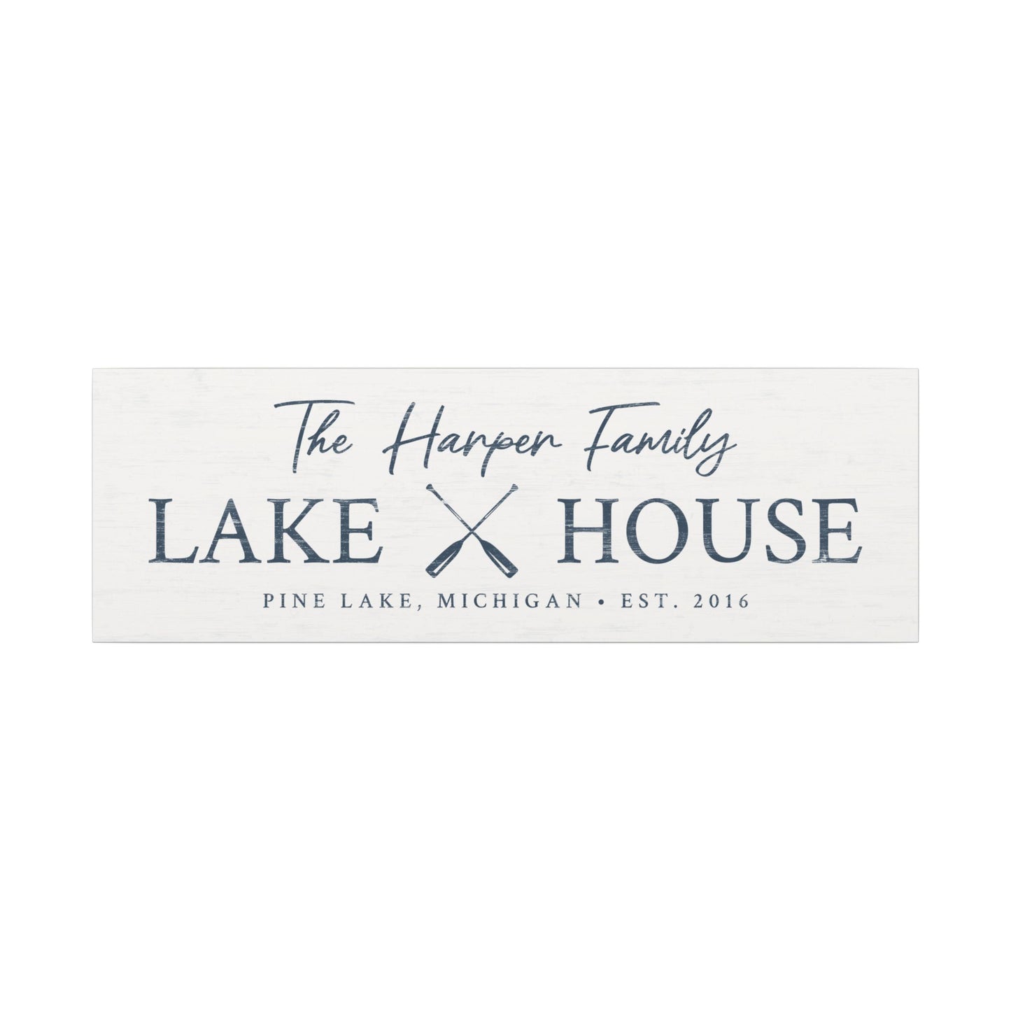 Custom Family Lake House - Canvas Wall Art