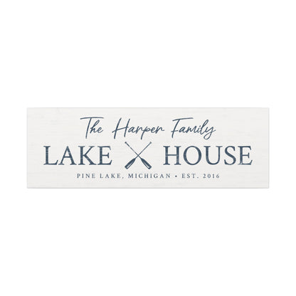 Custom Family Lake House - Canvas Wall Art