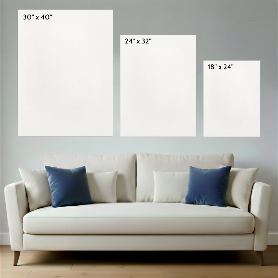 Big Bear Lake, California - Bathymetric Map Canvas Wall Art